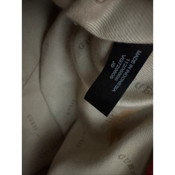 Guess Medium handbag red dome shaped zippered closure satchel - Picture 10 of 16